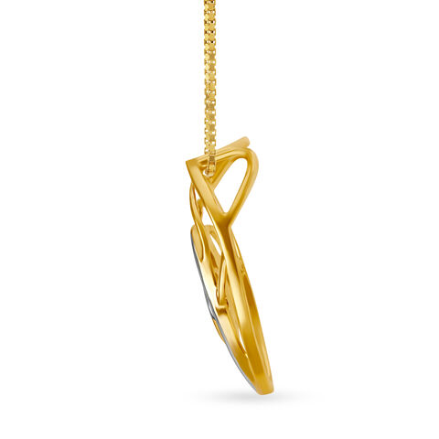 14KT Yellow Gold Pendant With Stylised Circular Design