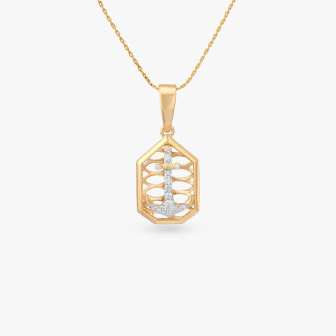 Bold Anchor Diamond Pendant For Men