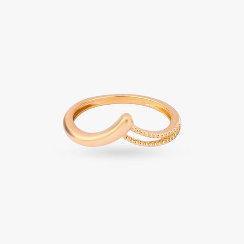 Sculpted Split Gold Ring alternate view 1