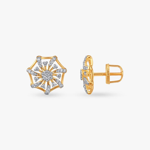 Stellar Charm Diamond Stud Earrings