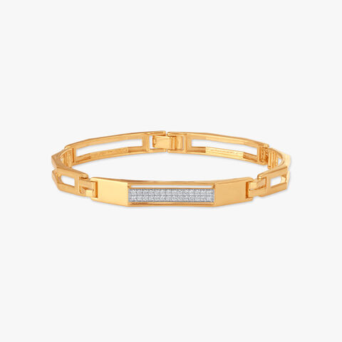 Linear Edge Diamond Bracelet for Men