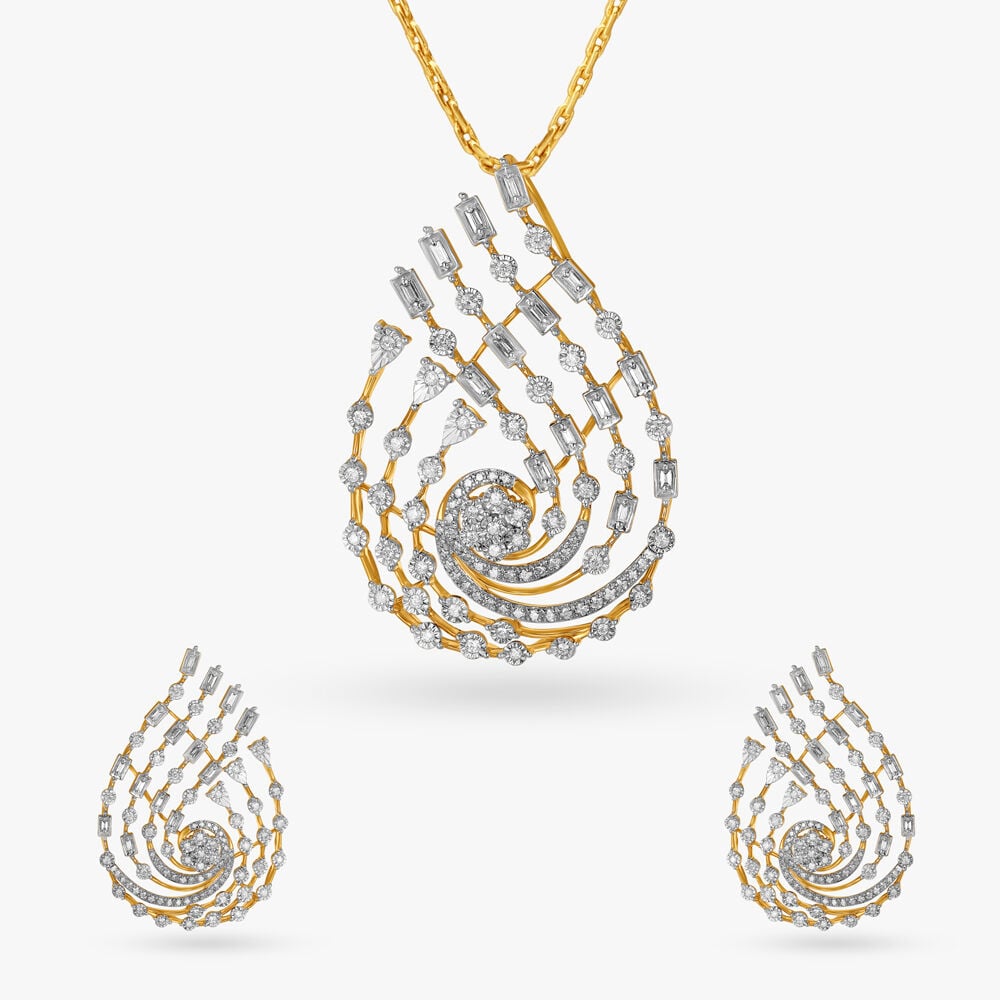 Latest diamond pendant clearance sets tanishq with price