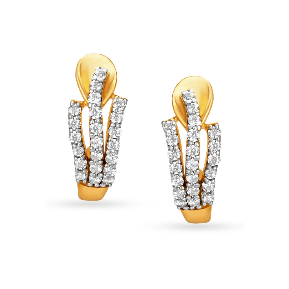 Gold stud discount earrings tanishq