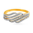 Layered Multi Stone Contemporary High Polish Diamond Ring,,hi-res image number null