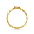 Letter O 14KT Yellow Gold Initial Ring,,hi-res image number null