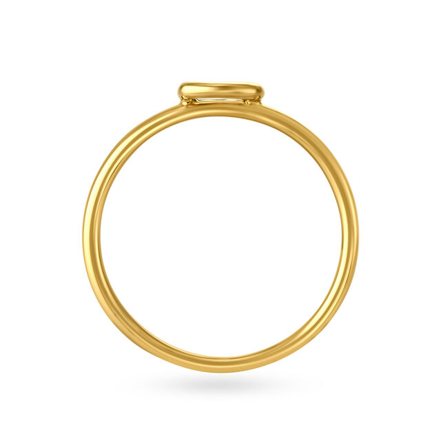Letter O 14KT Yellow Gold Initial Ring,,hi-res image number null