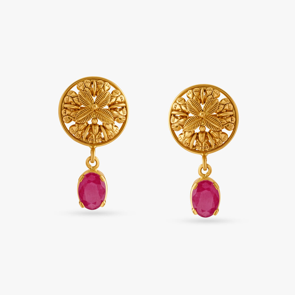 Ruby 2025 earrings tanishq