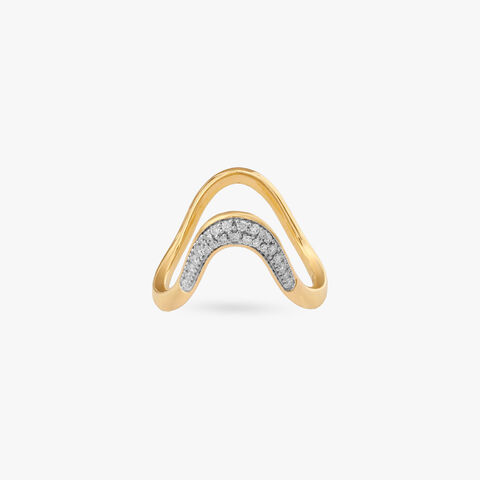 Edgy Sleek Diamond Finger Ring