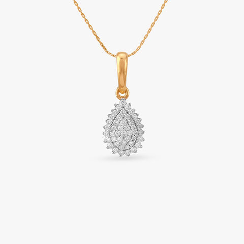 Radiant Frill Diamond Pendant and Earrings Set