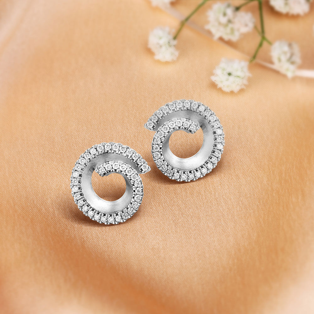 Tanishq white gold earrings shop