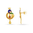 Traditional Peacock Short Drop Earrings,,hi-res image number null