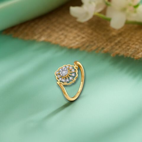 Radiant Floral Diamond Ring