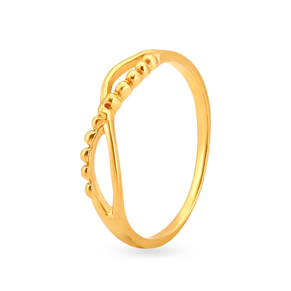 Glorious 22 Karat Yellow Gold Floral Ring