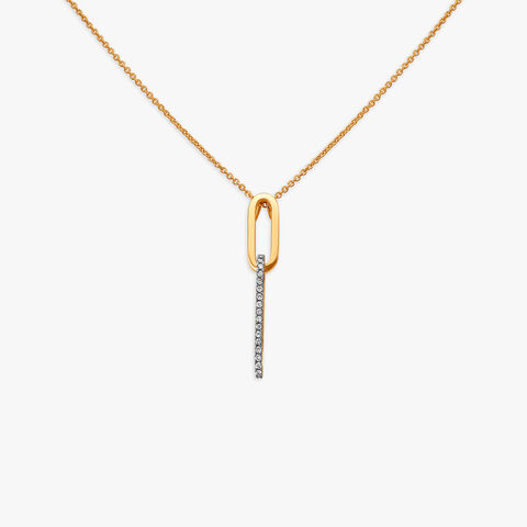Shooting star Diamond Pendant with Chain