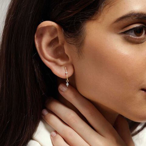 Dainty Blink Diamond Hoop Earrings