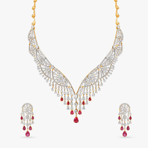 Regal Diamond Necklace Set