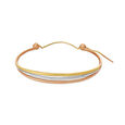 14KT Yellow White and Rose Gold Bangle with Diamond,,hi-res image number null