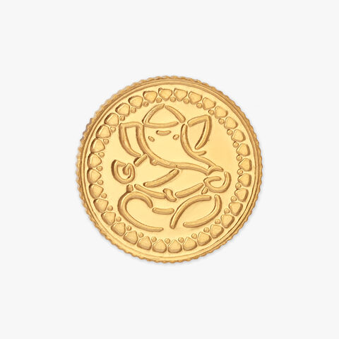 5 gram 24 Karat Gold Coin with Ganesha Motif