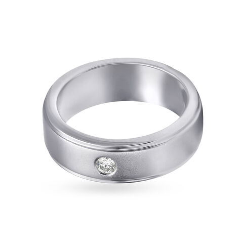 Handsome 950 Pure Platinum And Diamond Finger Ring