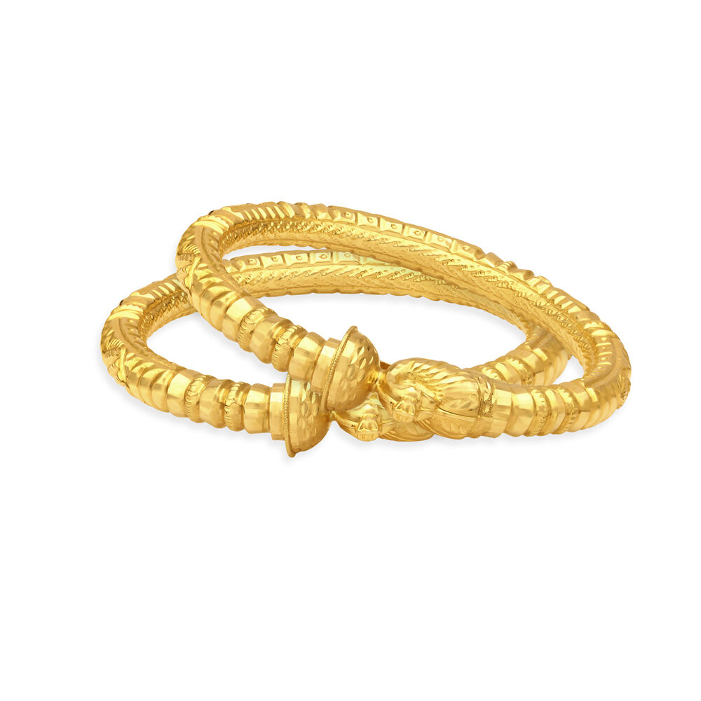 Gold Kada Style Bangles
