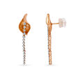 14KT Rose Gold Leaf-Like Earrings,,hi-res image number null