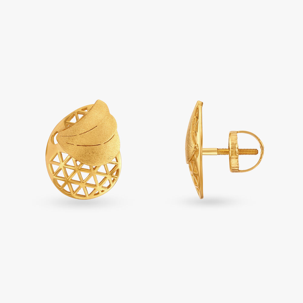 Gold Stud Earrings for Men Women Kids Tanishq Collection