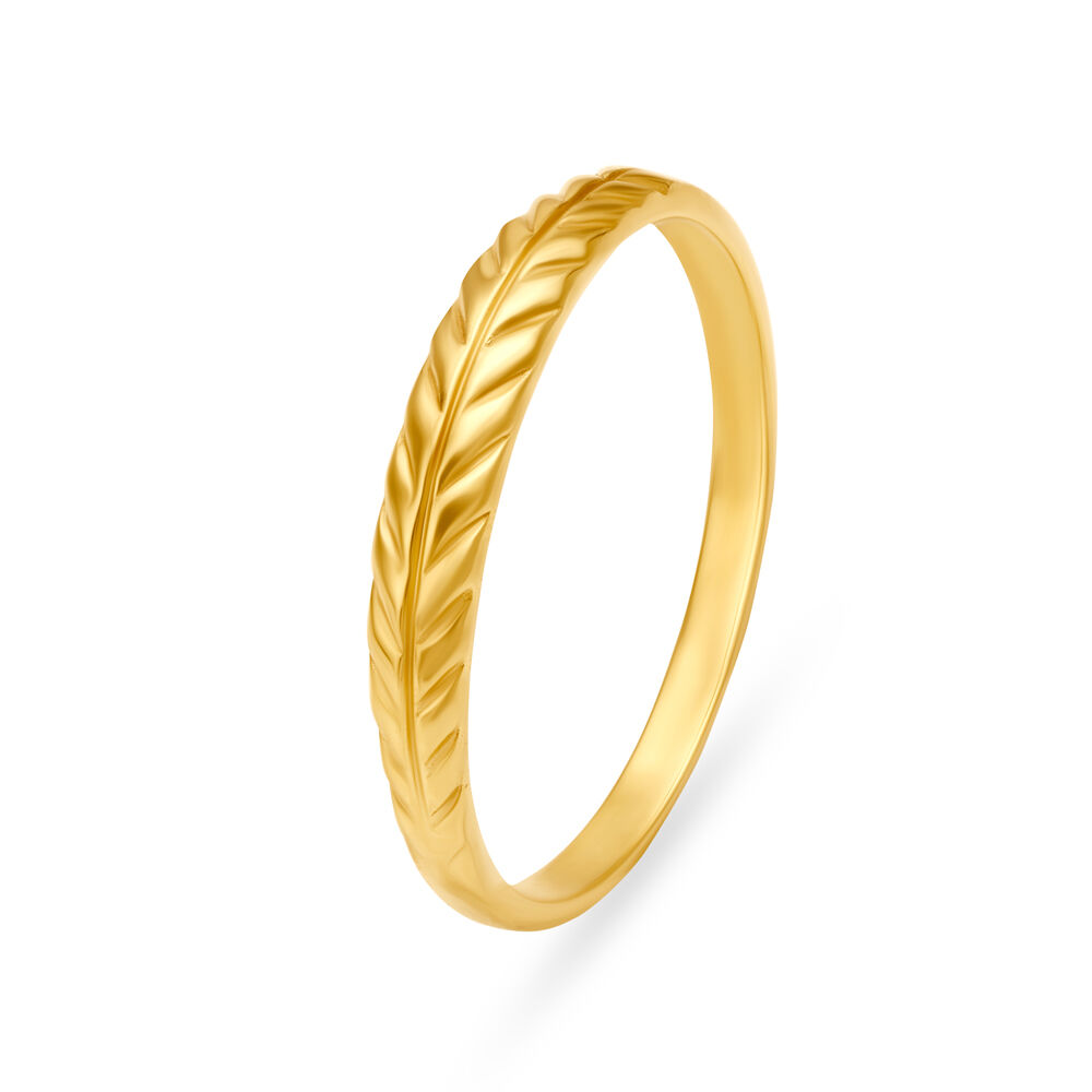 Rare 22 Karat Yellow Gold Leaf Finger Ring