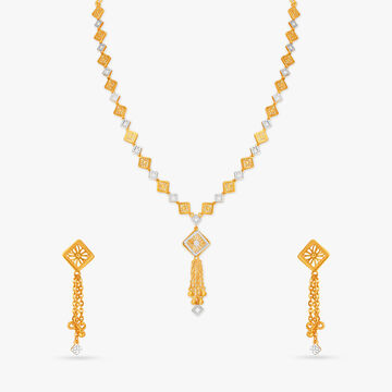 Ethereal Geometric Necklace Set