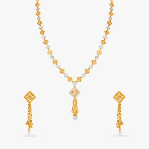 Ethereal Geometric Necklace Set