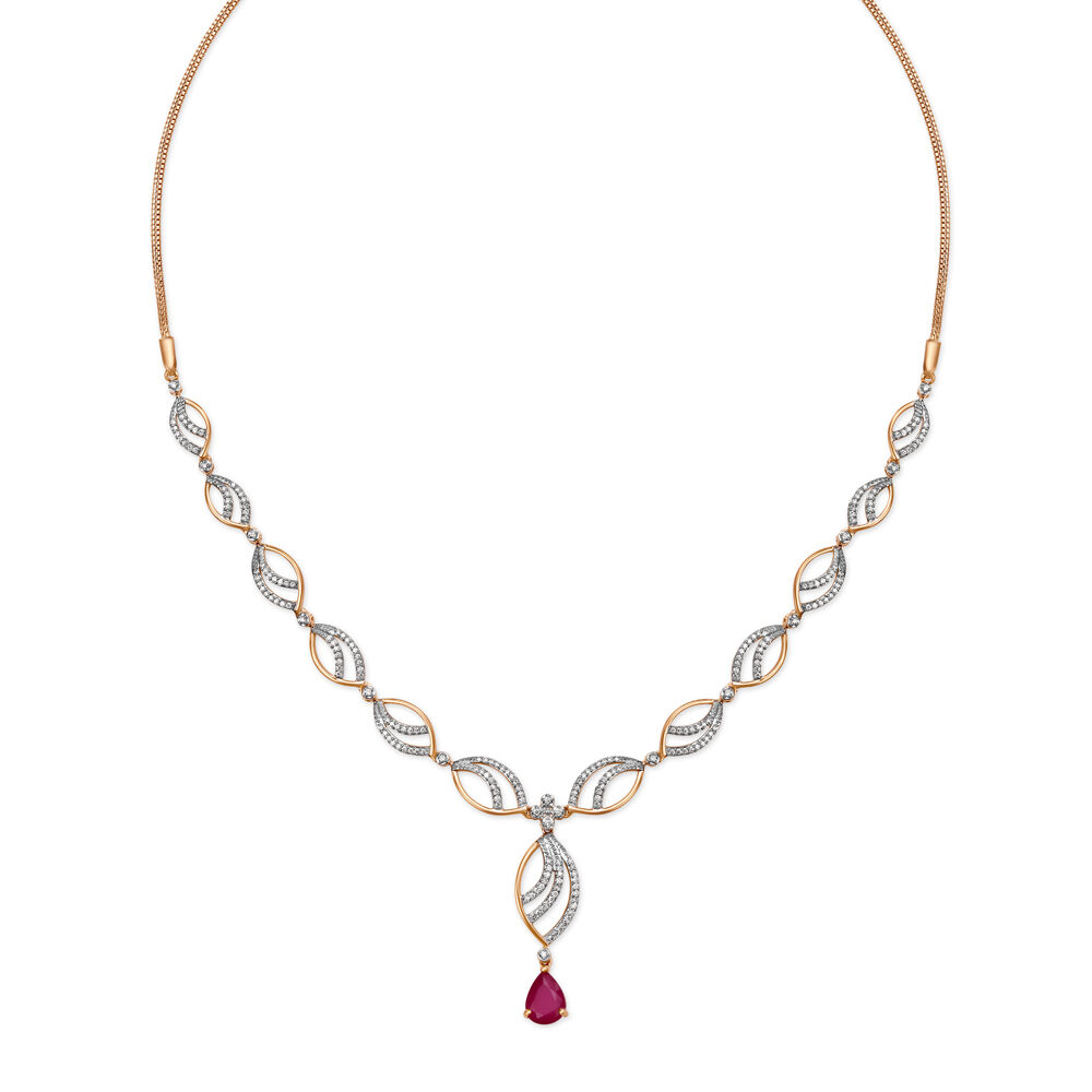 Enchanting Rose Gold Diamond Necklace Set