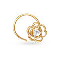 14KT Yellow Gold Diamond Nose Pin,,hi-res image number null