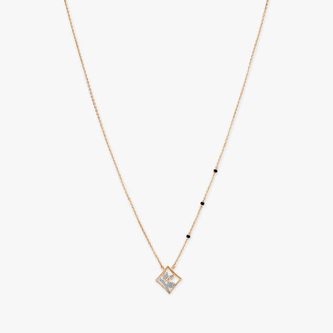 Sleek Geometry Diamond Mangalsutra
