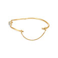 Intertwining Leaves Gold and Diamond Bangle,,hi-res image number null
