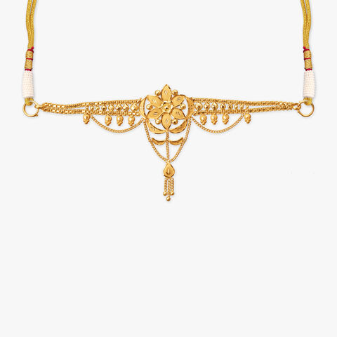 Floral Swag Gold Necklace