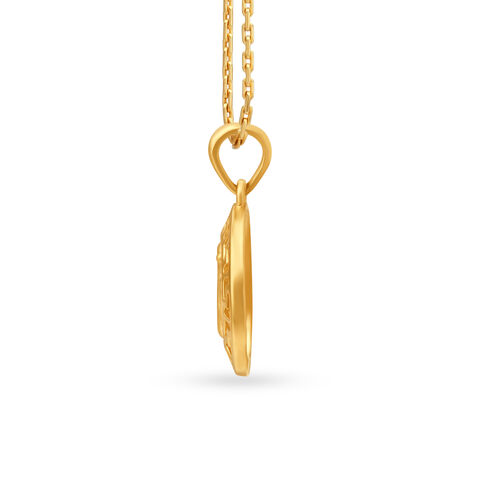 Divine Om Round Gold Pendant