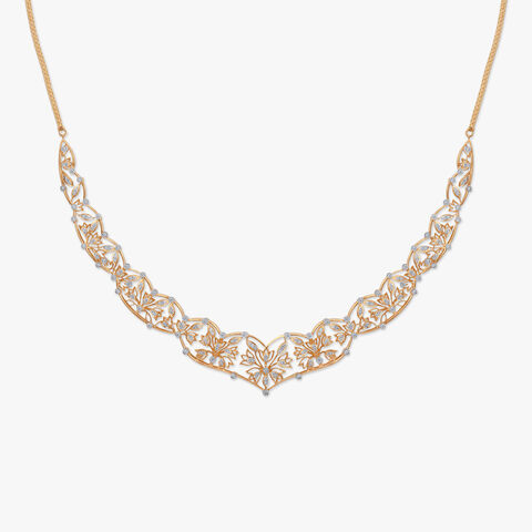 Gilded Pulse Diamond Necklace Set