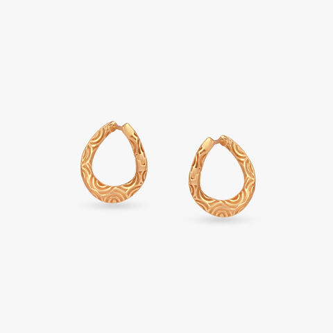 Ripple Grace Gold Hoop Earrings