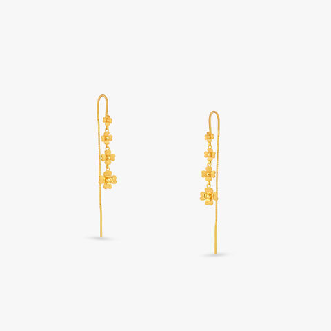 Petal Trail Gold Drop Earrings