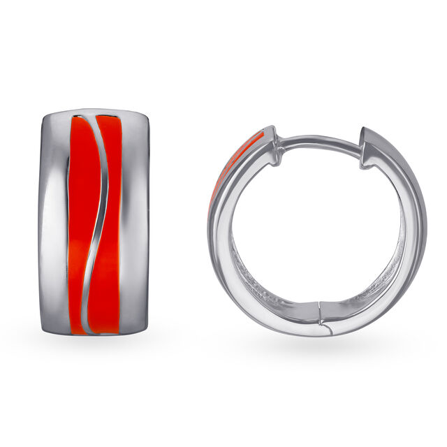 Silver Ear Claps With Enamel Coating,,hi-res image number null