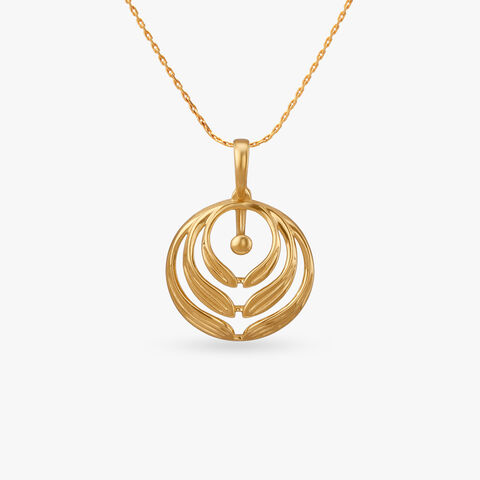 Serene Orbit Gold Pendant