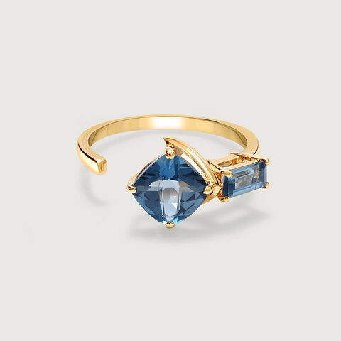 Scarlet 14KT London Blue Topaz Finger Ring