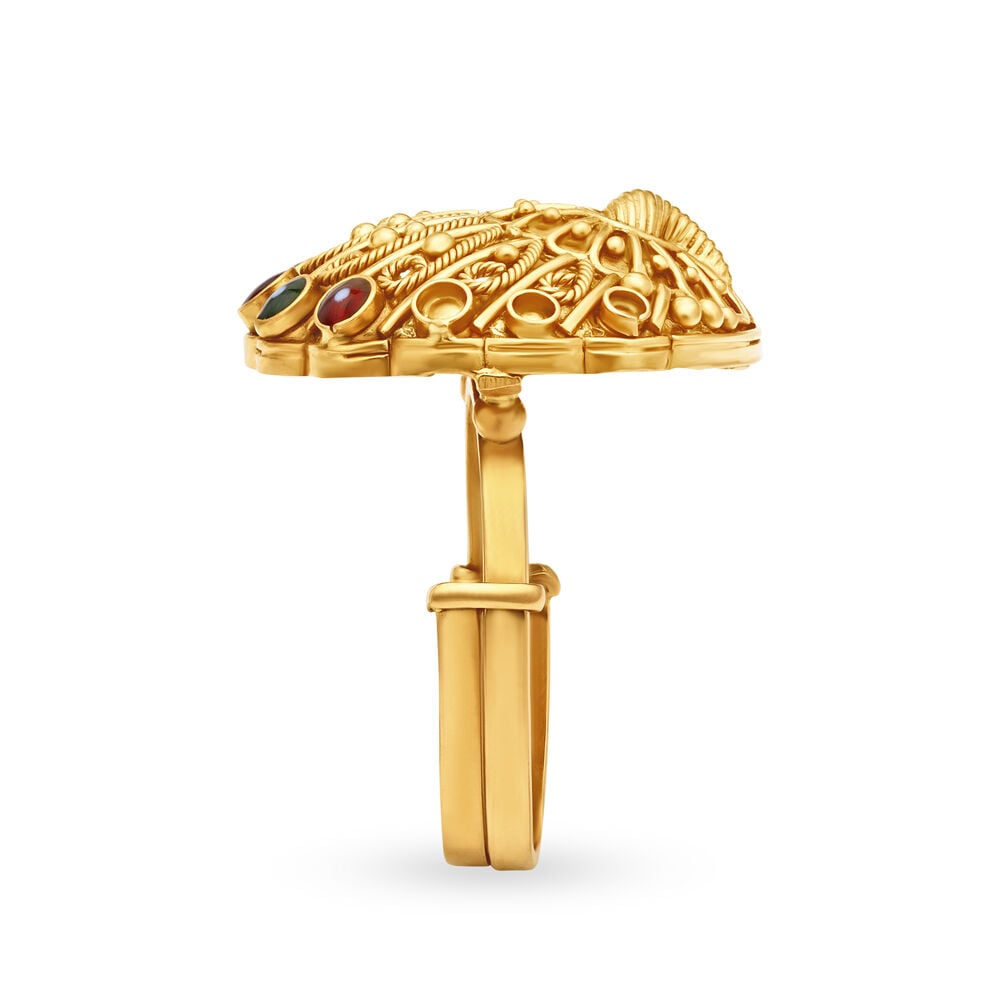 Gold cocktail shop rings tanishq