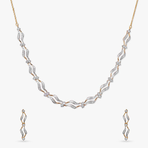 Graceful Flow Diamond Necklace Set