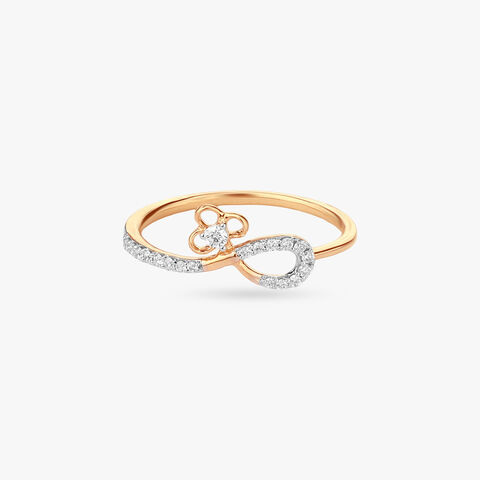 Floral Infinity Diamond Ring alternate view 1