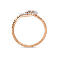 14 KT Wavy Rose Gold and Diamond Ring,,hi-res image number null