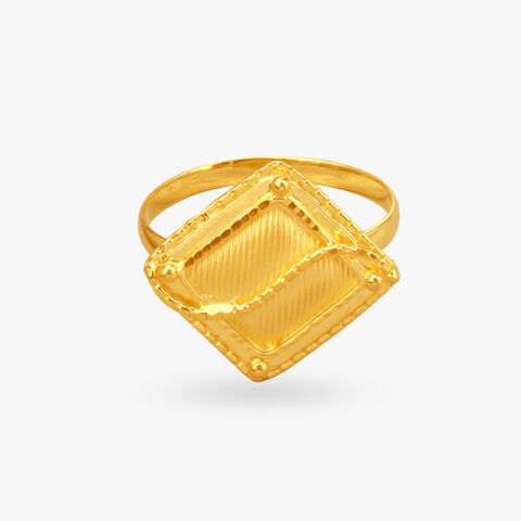 Geometric Radiance Gold Finger Ring