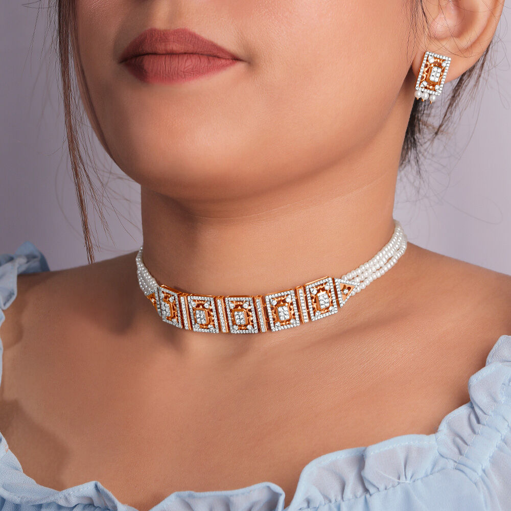 Simple on sale diamond choker