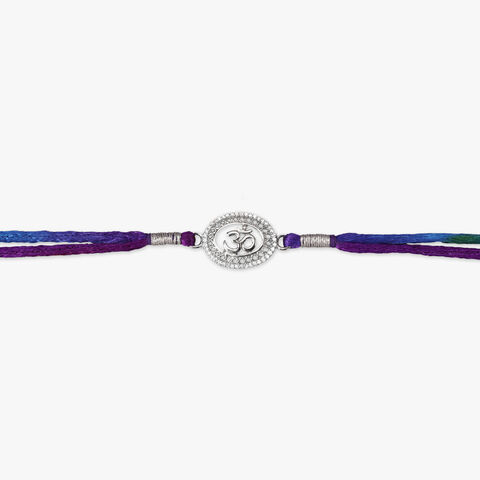 Celestial Om Silver Rakhi