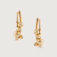 Disco Ball Gold Hoop Earrings 4