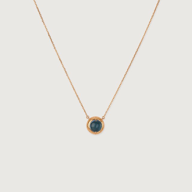 Midnight Firefly Gold & Topaz Pendant with Chain 2